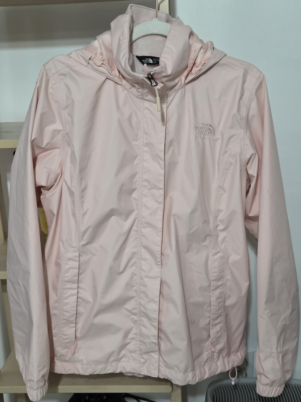 The North Face Women's Pale Pink Hooded Windbreaker Jacket